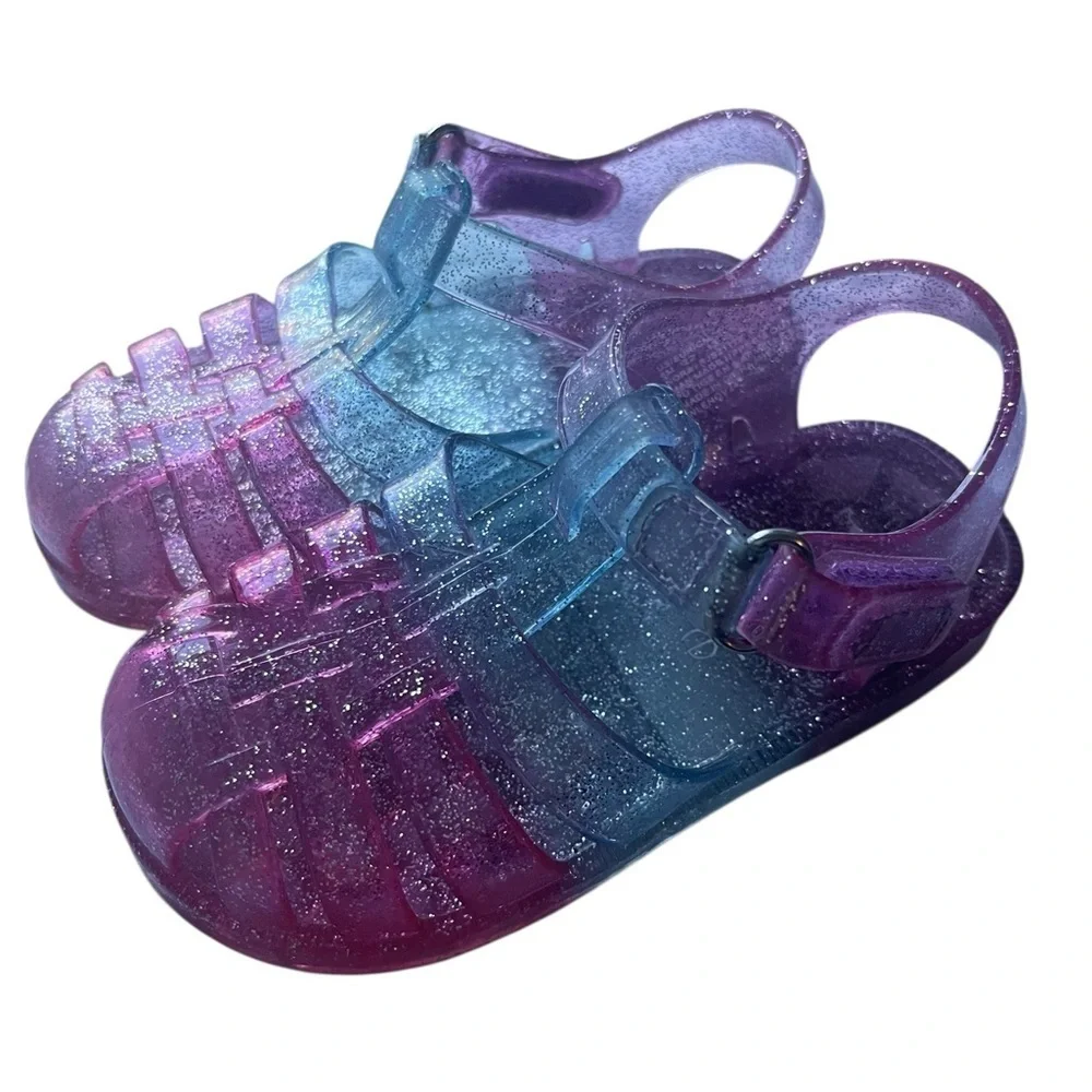 Kids Glitter Sandals - Purple, Pink, and Blue Size 6 - Toddlers Carters Jellies